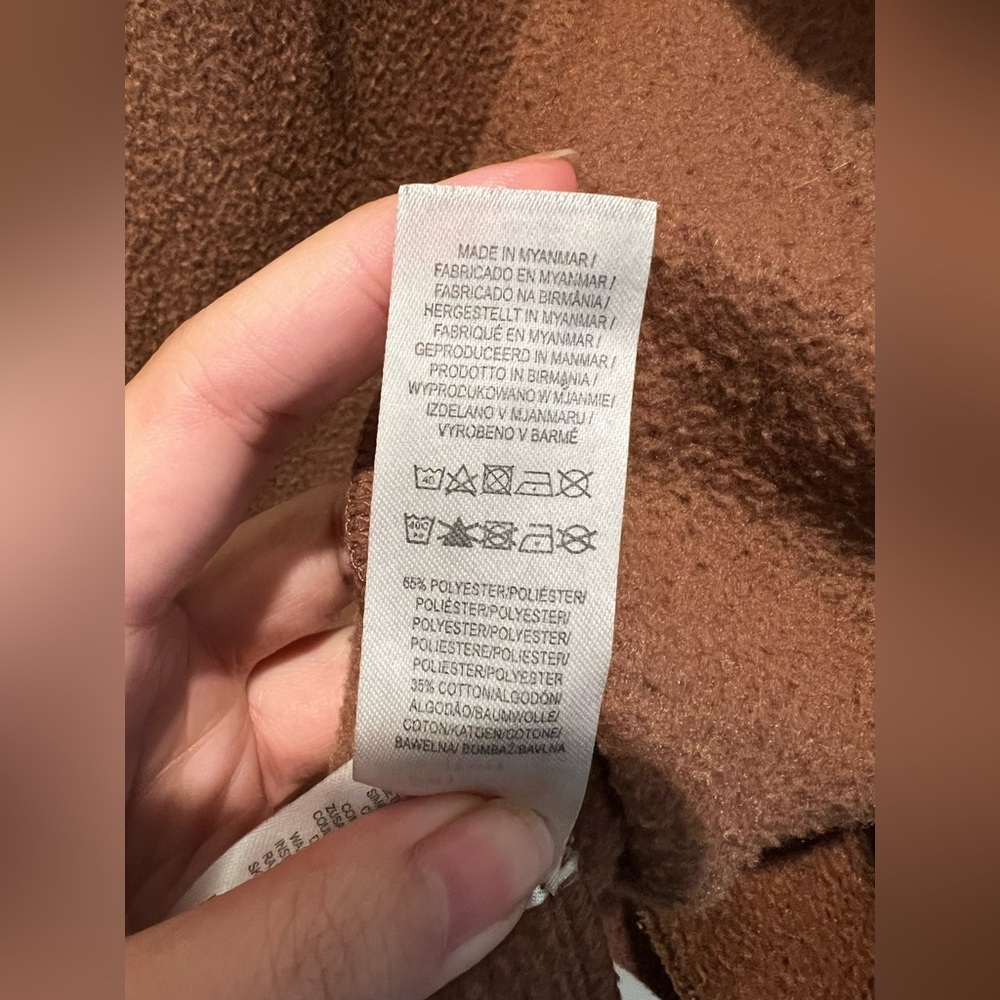 Primark Brown Zip Up Hoodie Size Medium - Picture 6 of 9